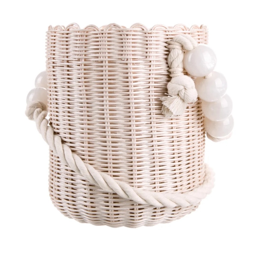 NWT BTB Los Angeles Marbella Beaded Rope Bucket Bag